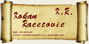 Kokan Račetović vizit kartica